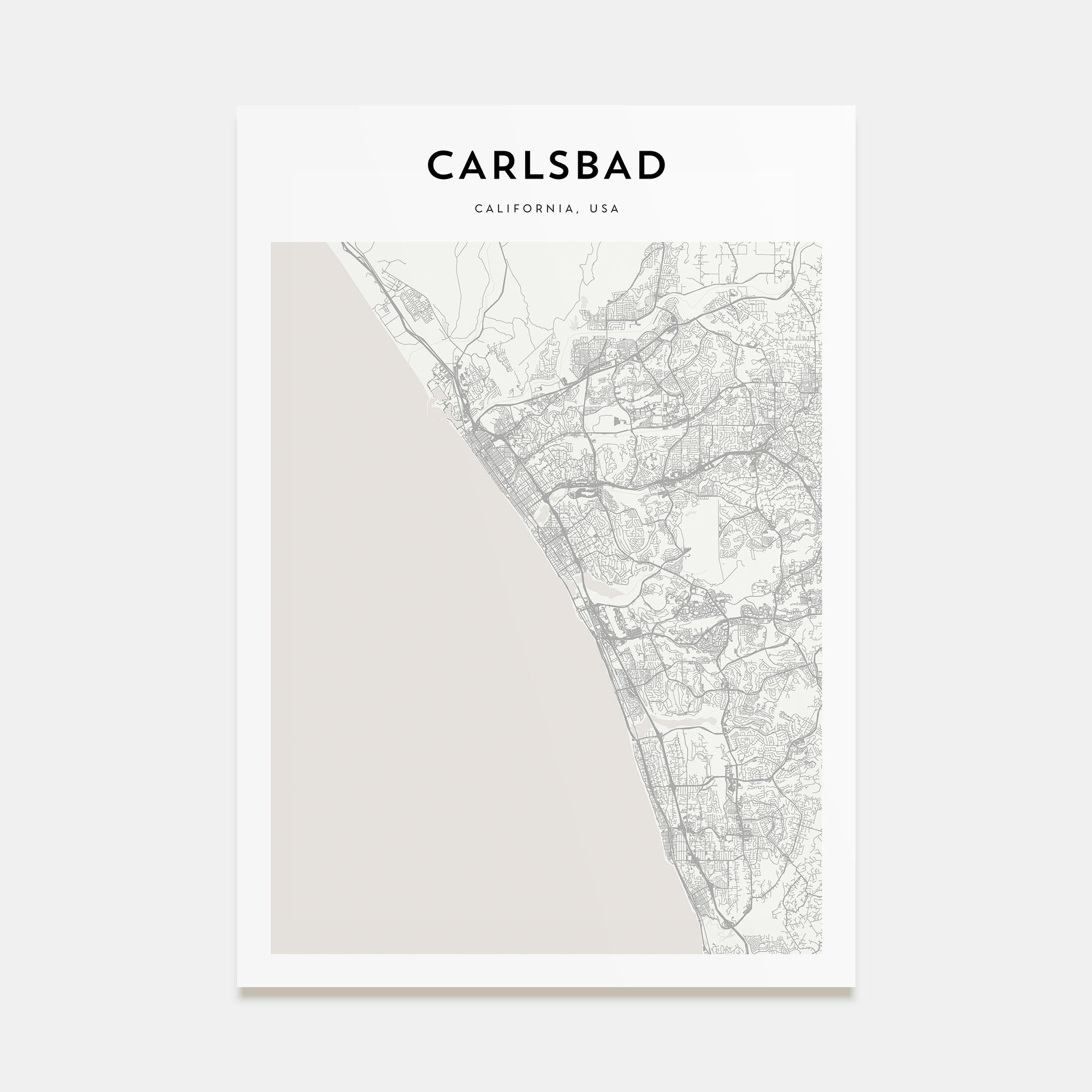 Carlsbad Map Portrait Poster
