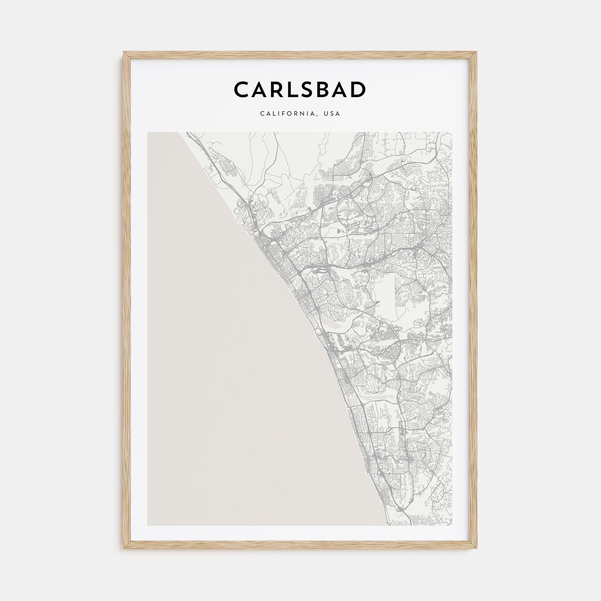 Carlsbad Map Portrait Poster