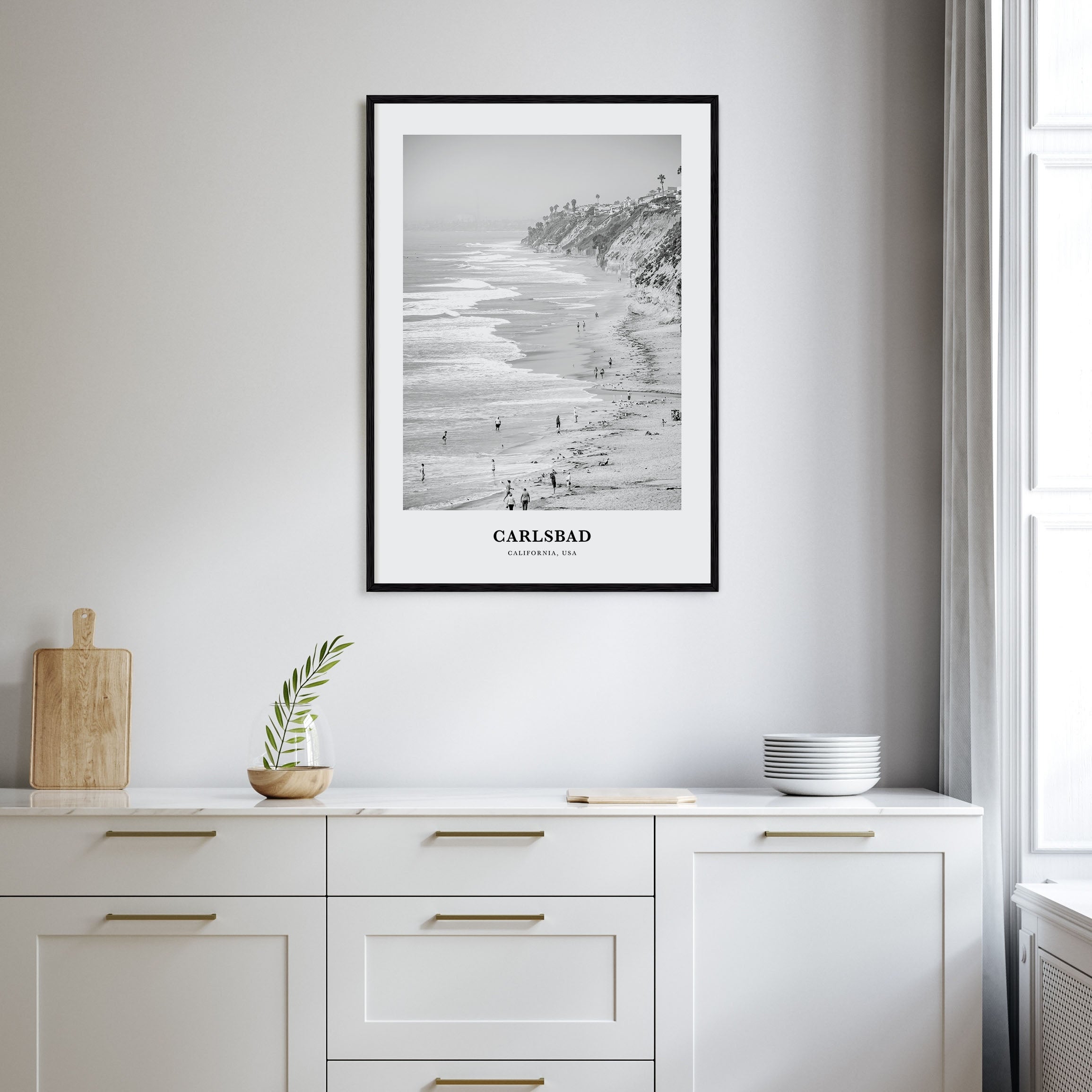 Carlsbad Portrait B&W No 1 Poster