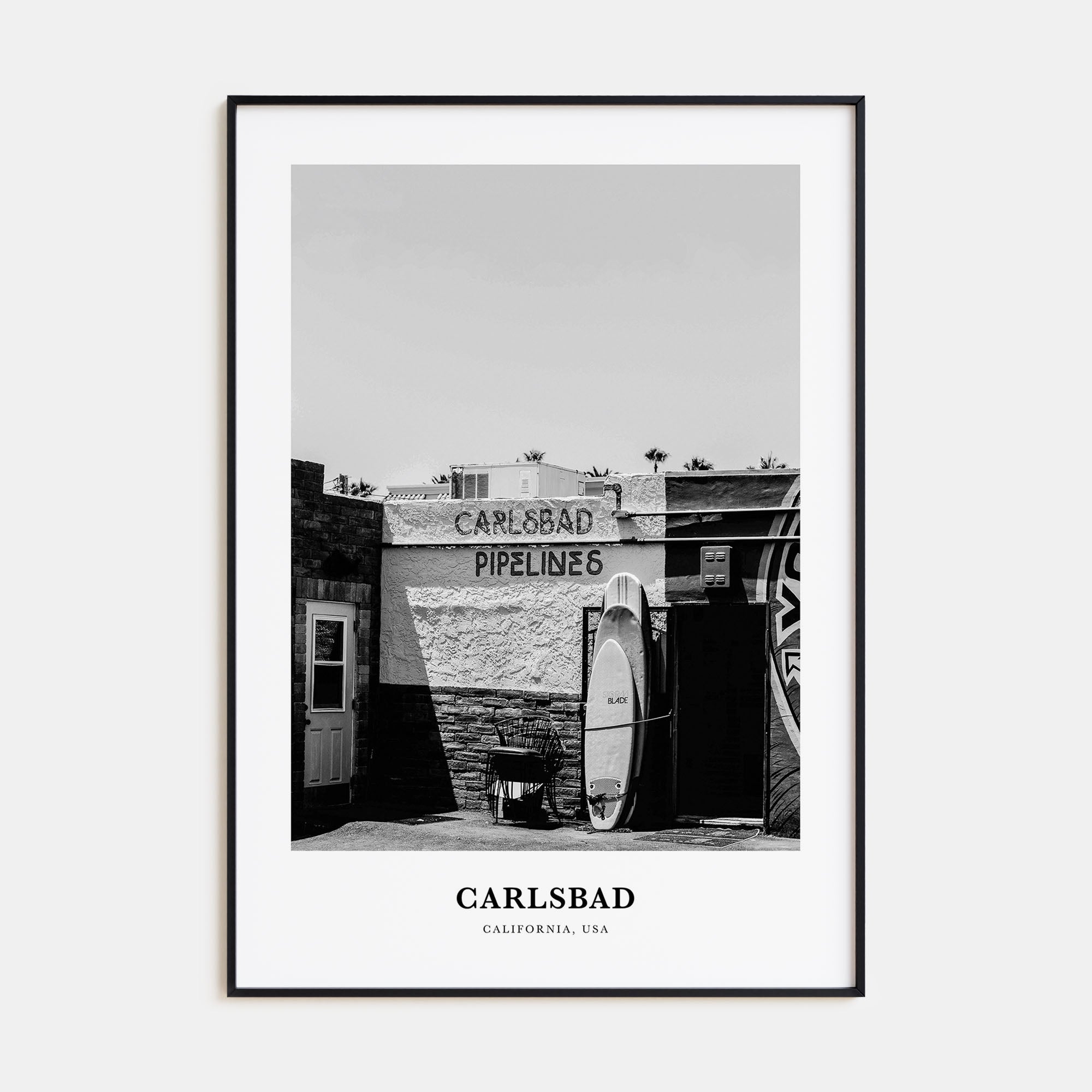 Carlsbad Portrait B&W No 2 Poster
