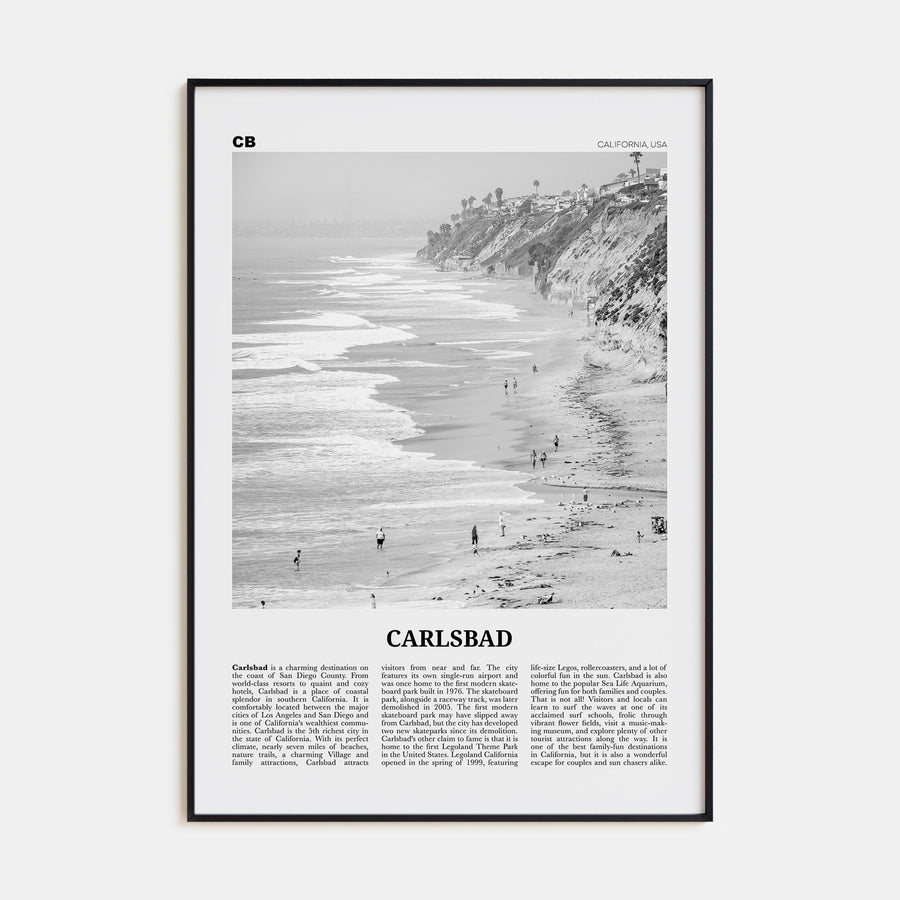 Carlsbad Travel B&W No 1 Poster