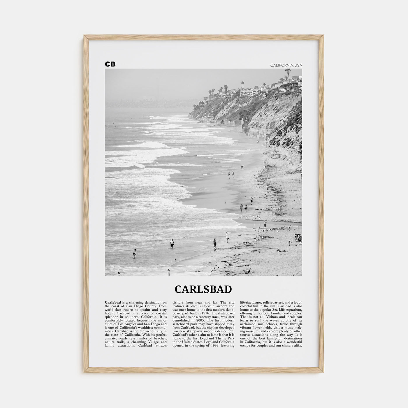 Carlsbad Travel B&W No 1 Poster