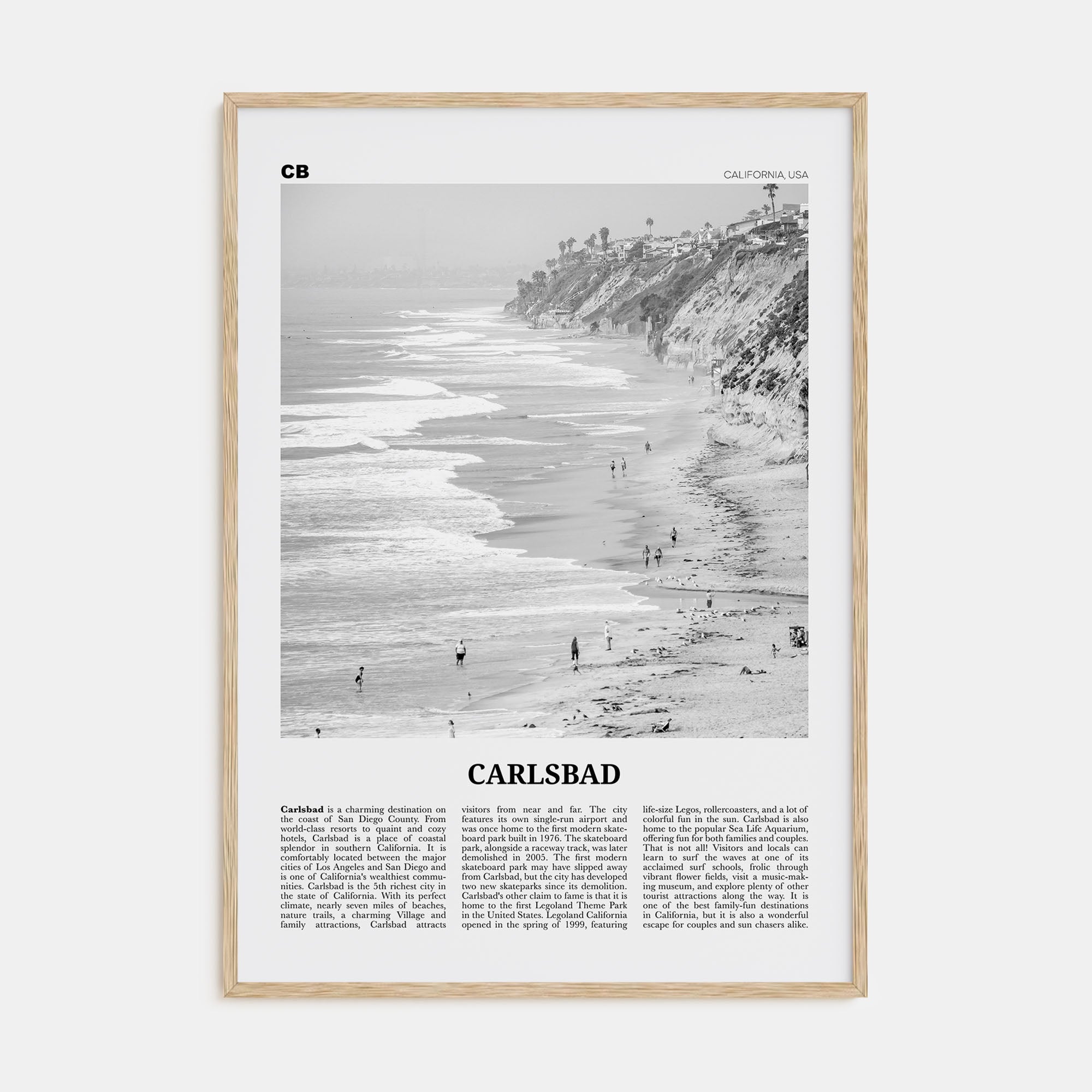 Carlsbad Travel B&W No 1 Poster