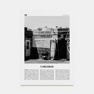 Carlsbad Travel B&W No 2 Poster