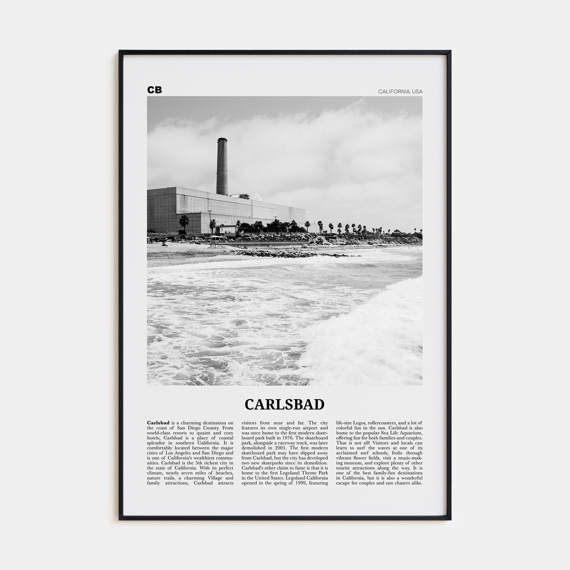 Carlsbad Travel B&W No 3 Poster