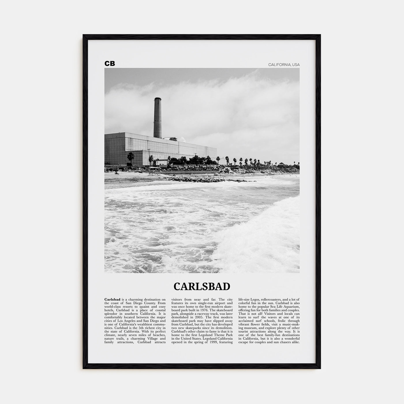 Carlsbad Travel B&W No 3 Poster