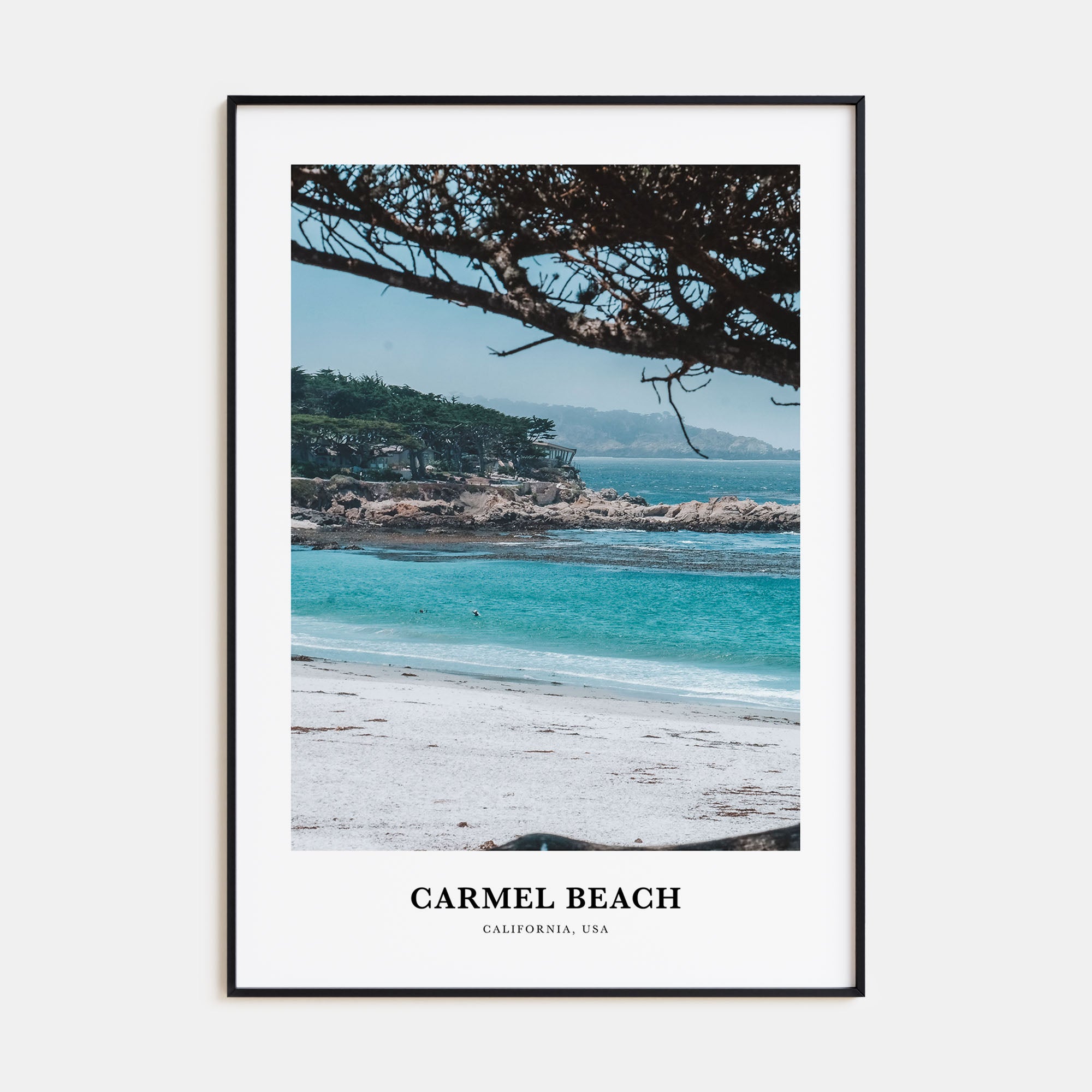 Carmel Beach Portrait Color Poster