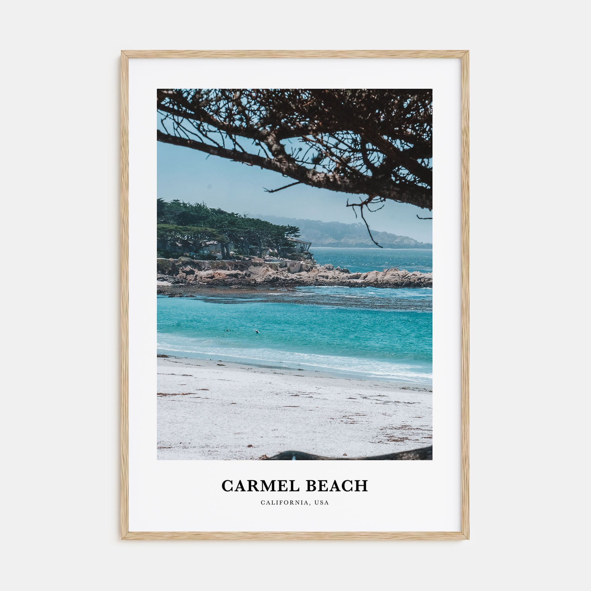 Carmel Beach Portrait Color Poster