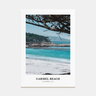 Carmel Beach Portrait Color Poster