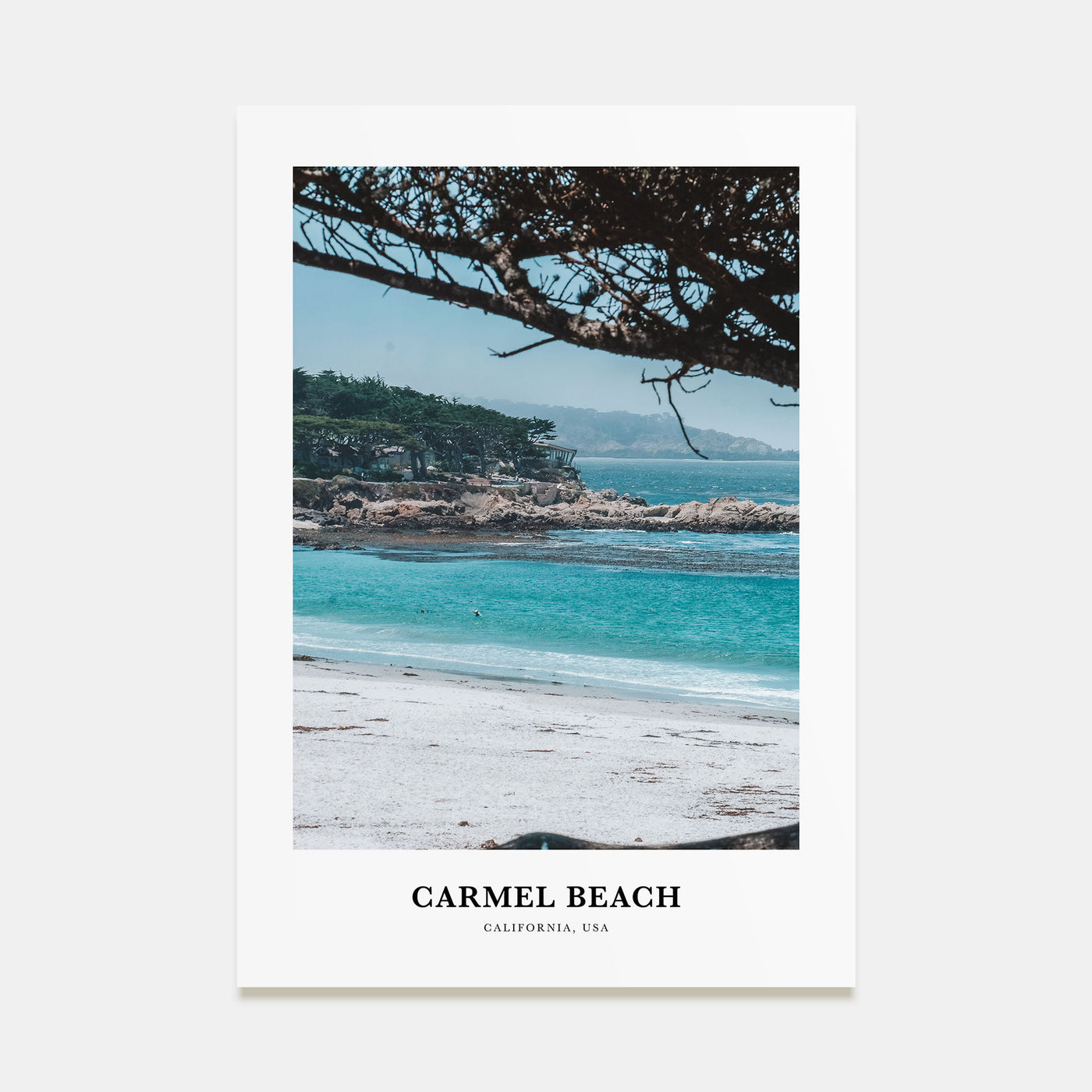 Carmel Beach Portrait Color Poster