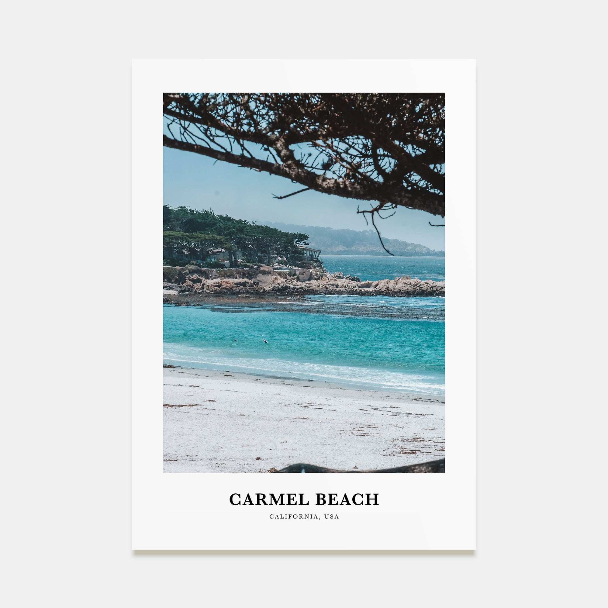 Carmel Beach Portrait Color Poster