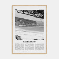 Carmel Beach Travel B&W Poster