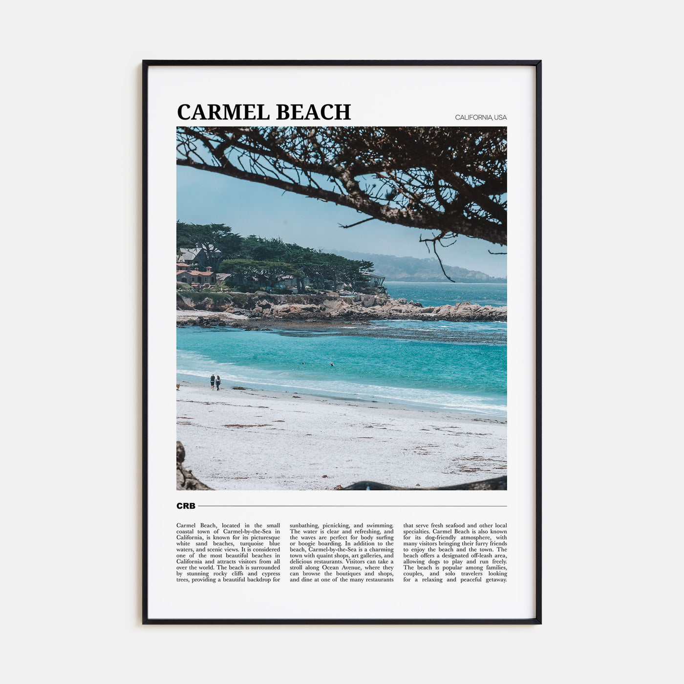 Carmel Beach Travel Color Poster