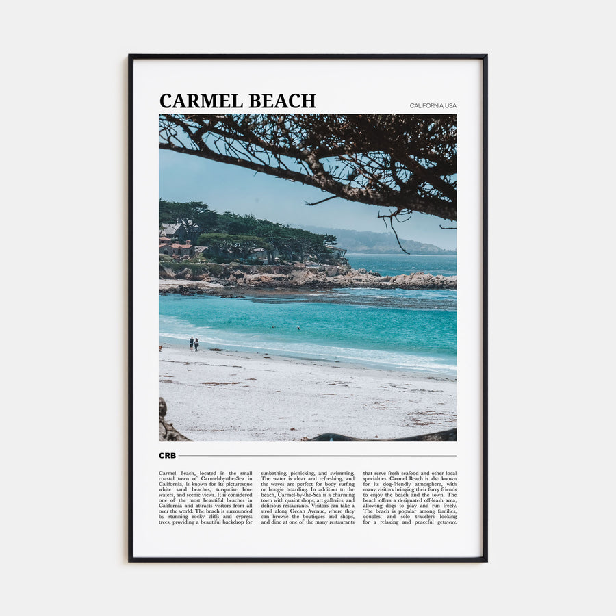 Carmel Beach Travel Color Poster