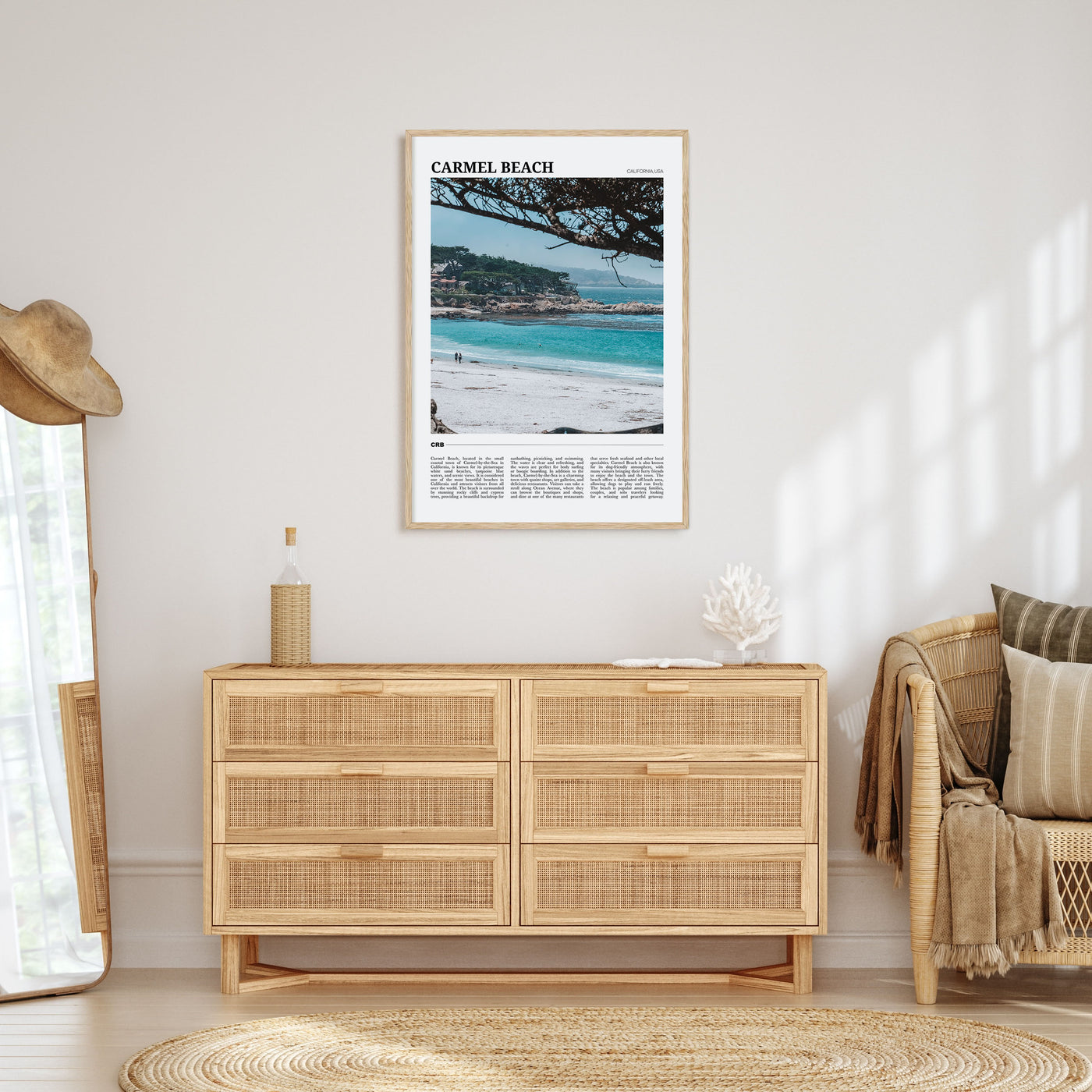 Carmel Beach Travel Color Poster