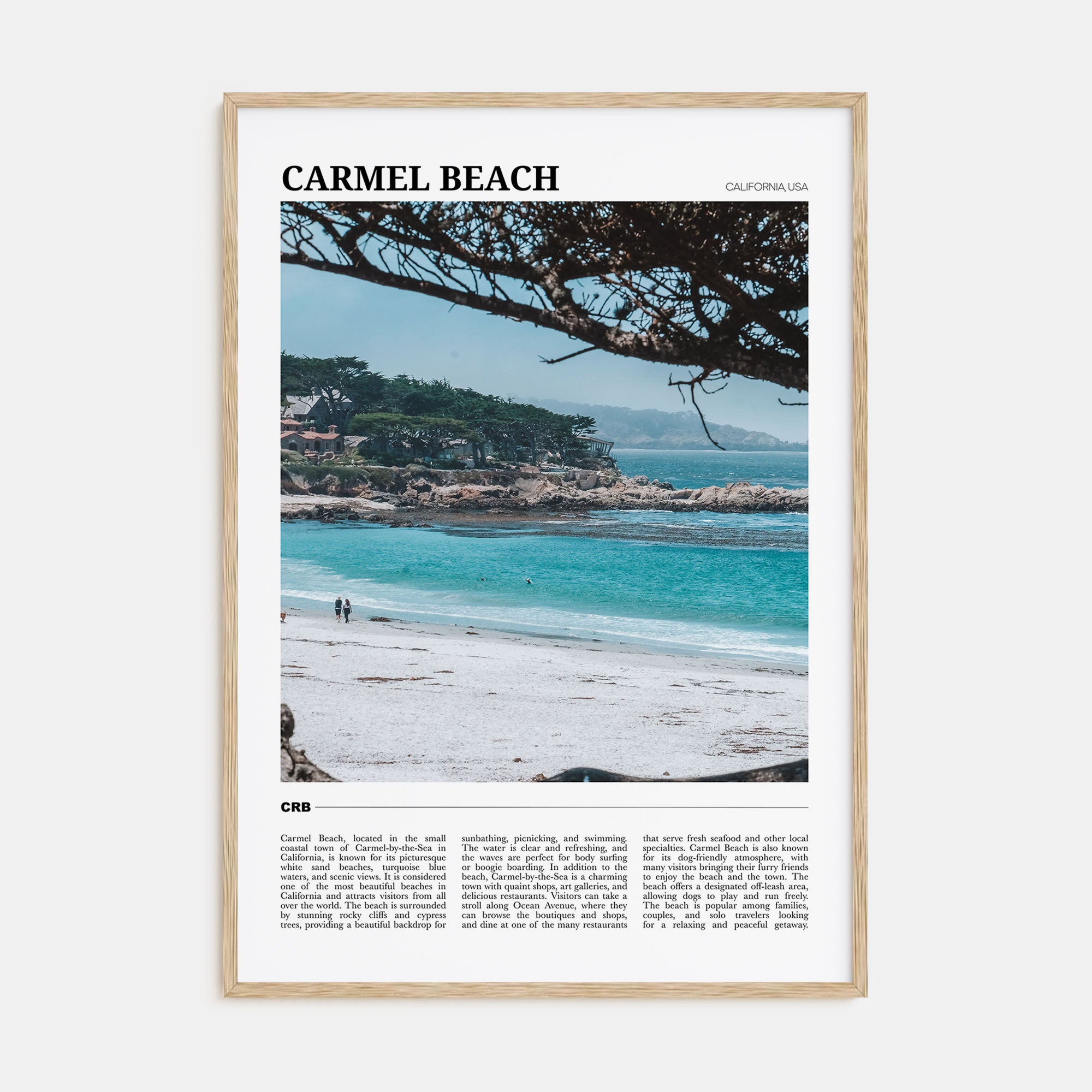 Carmel Beach Travel Color Poster