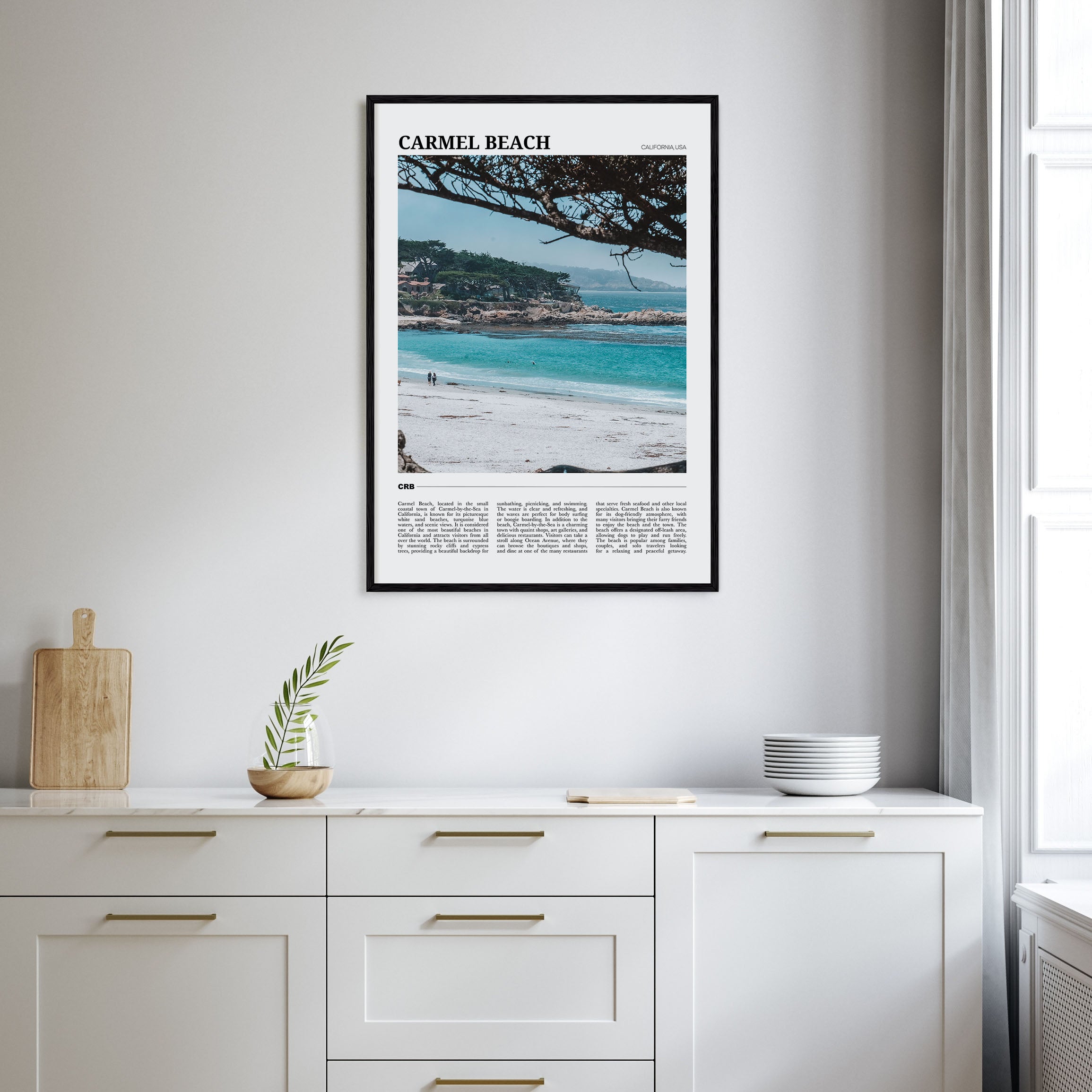 Carmel Beach Travel Color Poster