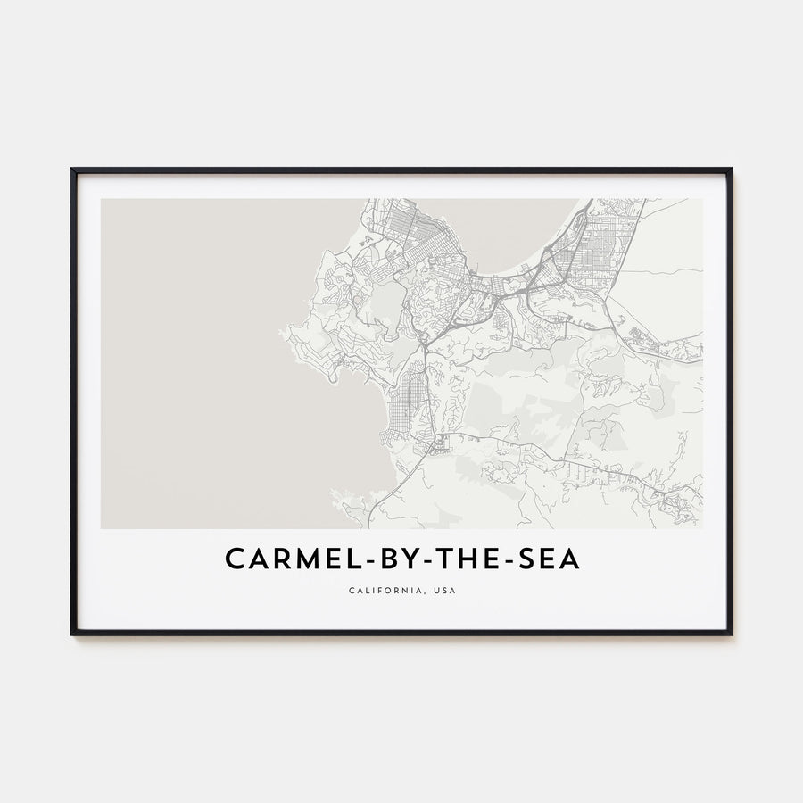 Carmel-by-the-Sea Map Landscape Poster