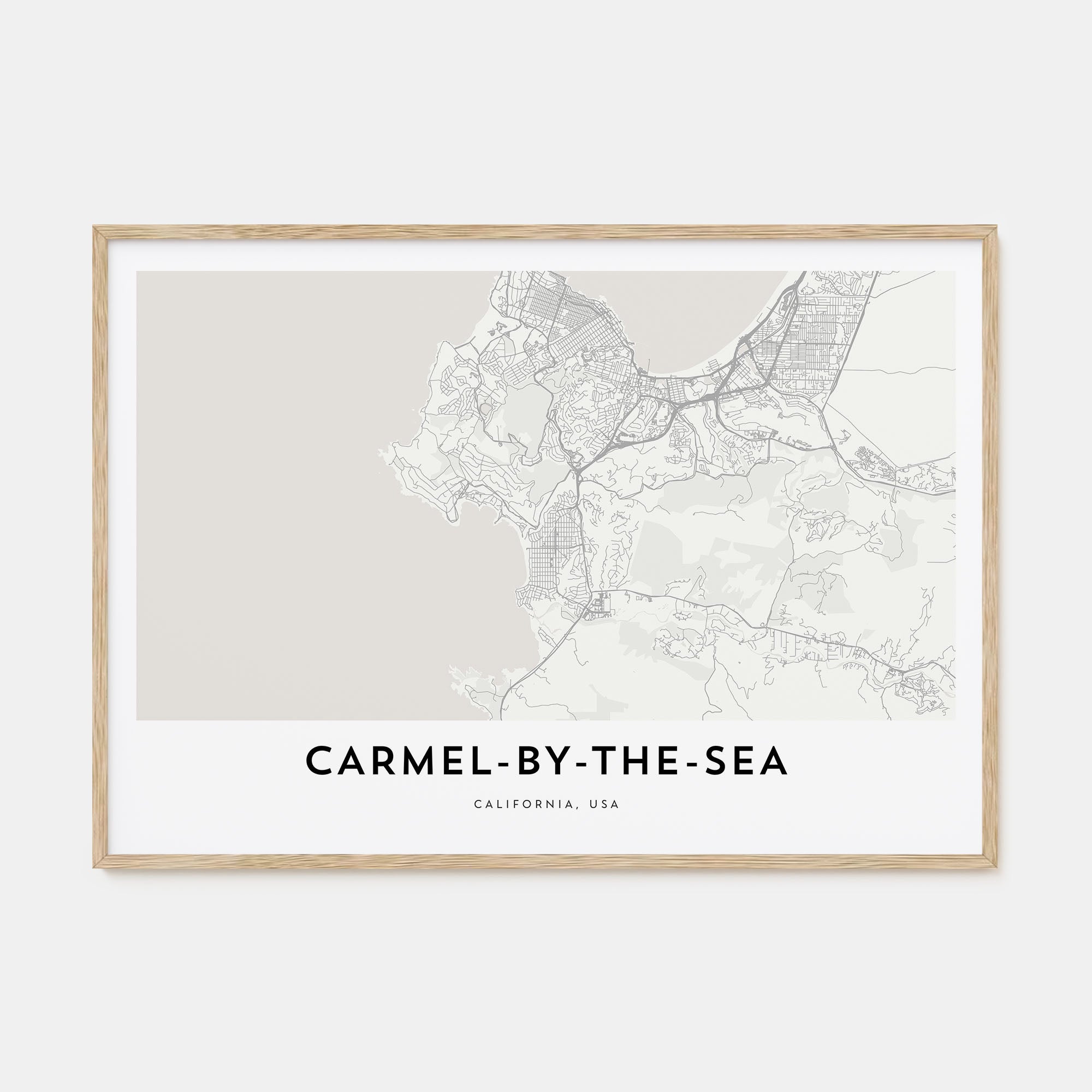 Carmel-by-the-Sea Map Landscape Poster