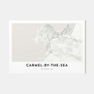 Carmel-by-the-Sea Map Landscape Poster