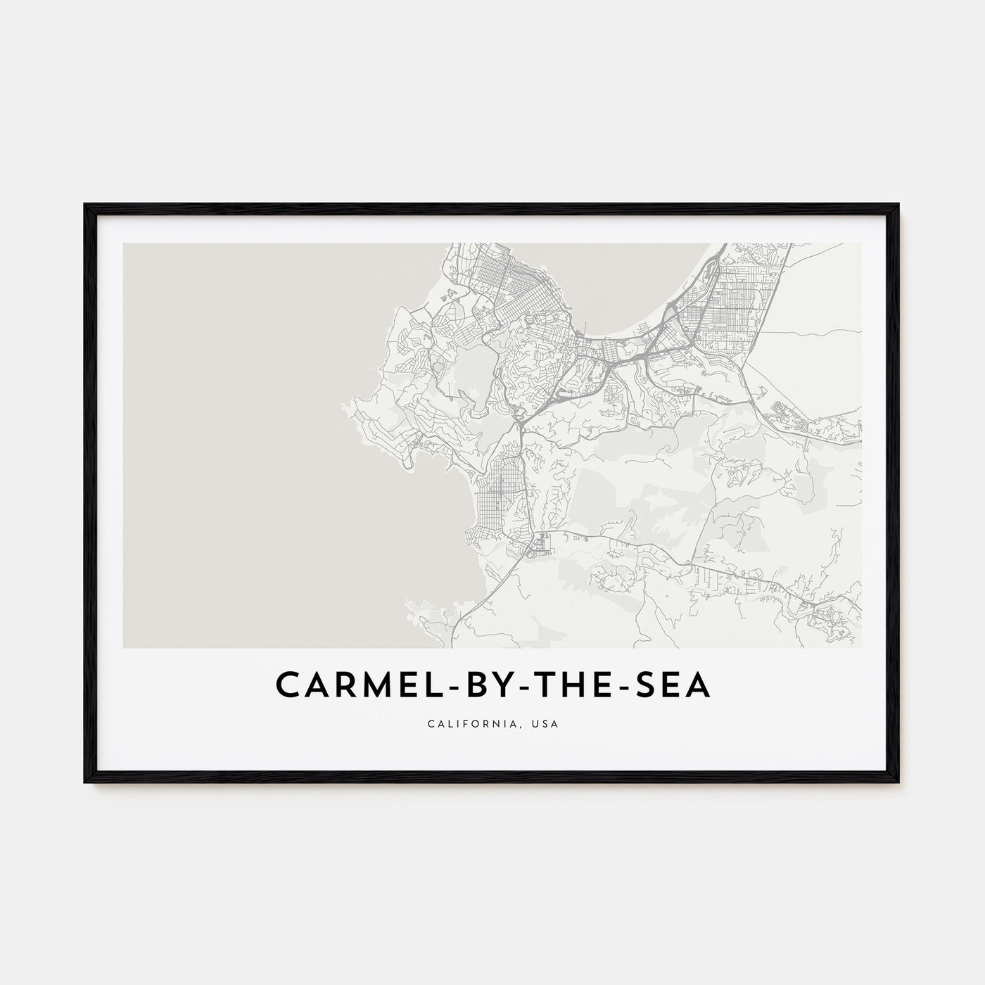 Carmel-by-the-Sea Map Landscape Poster