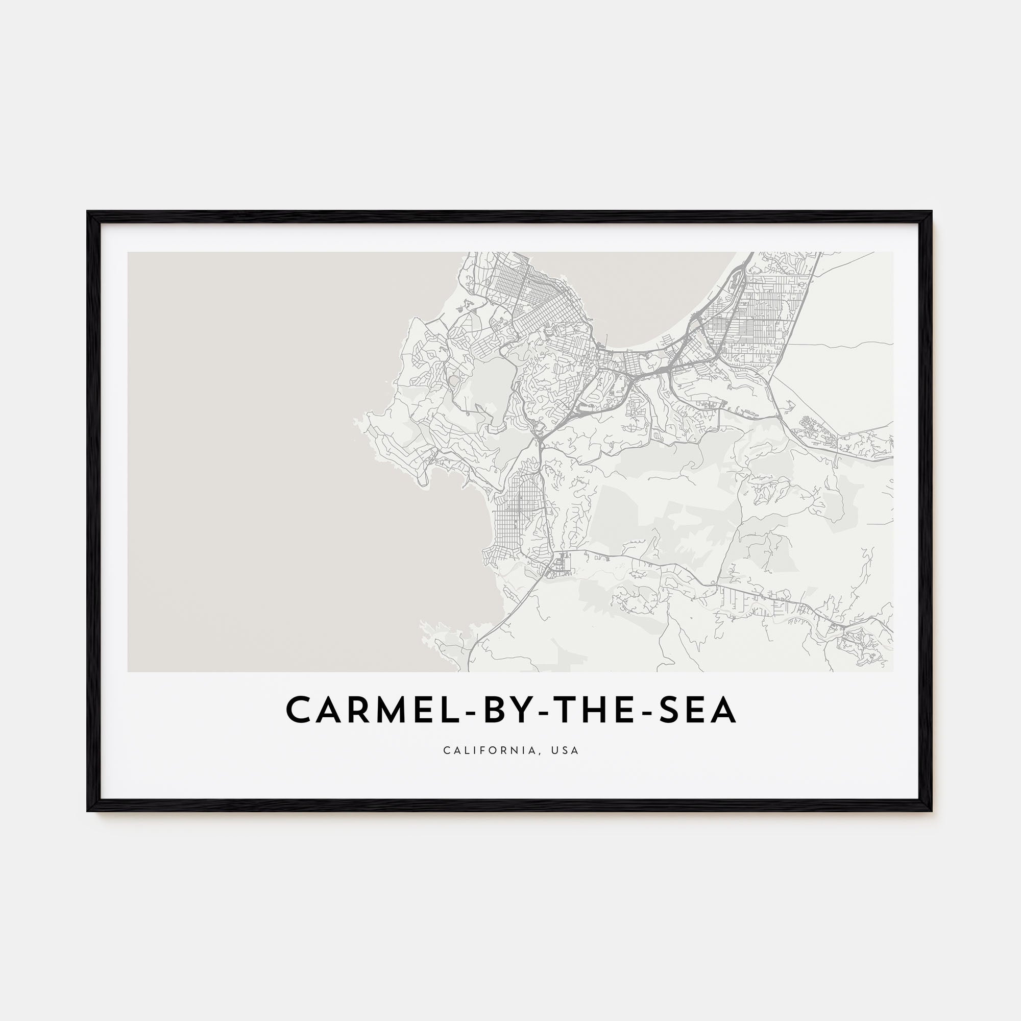 Carmel-by-the-Sea Map Landscape Poster