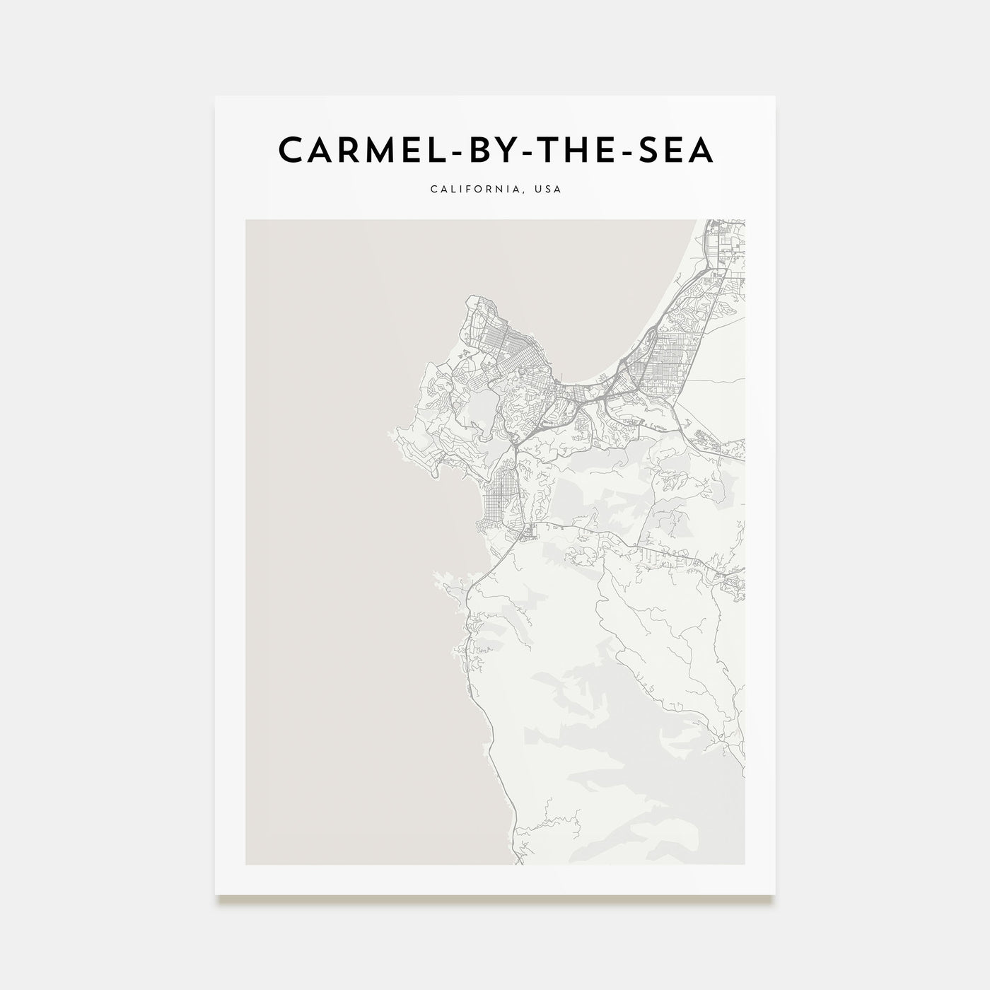 Carmel-by-the-Sea Map Portrait Poster
