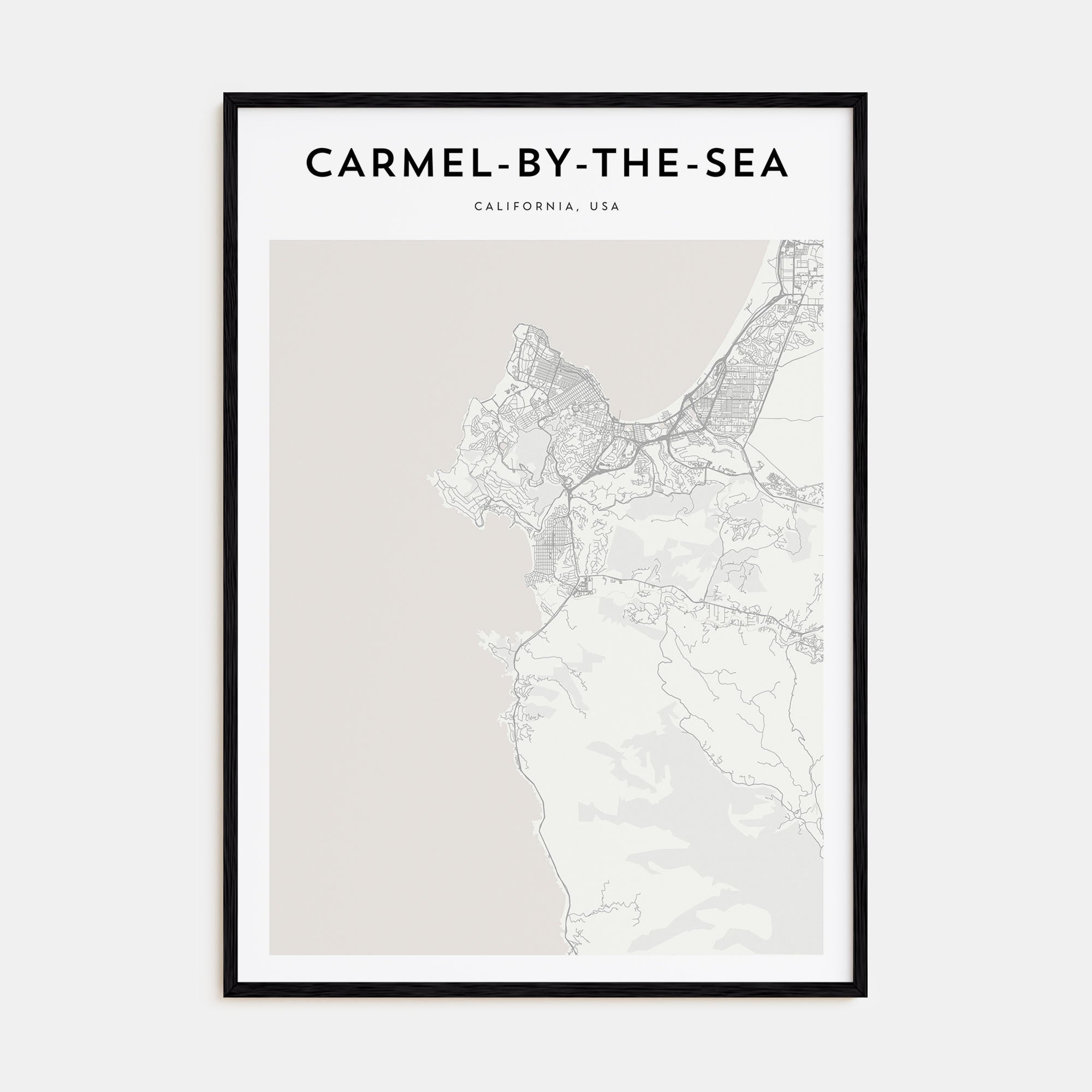 Carmel-by-the-Sea Map Portrait Poster