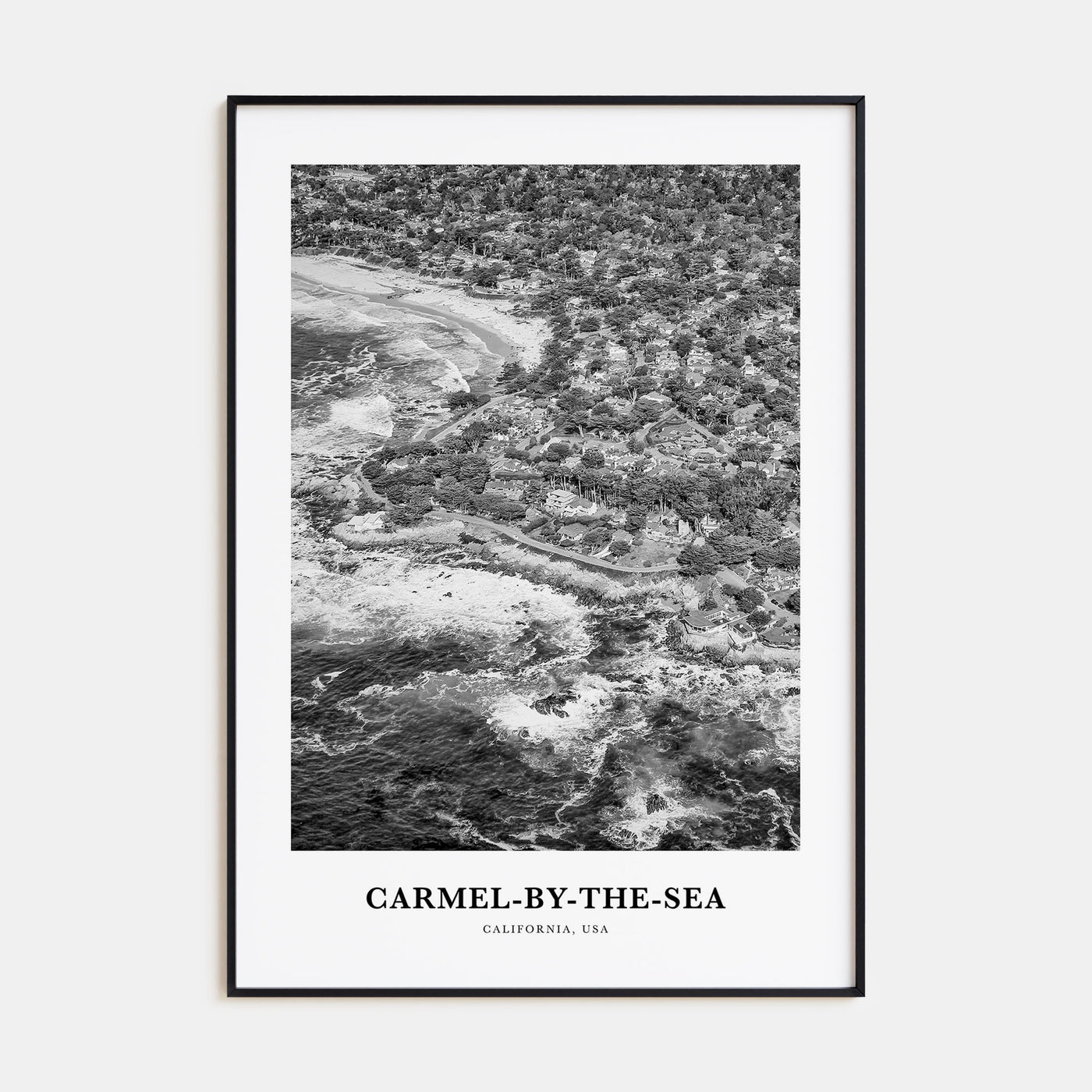Carmel-by-the-Sea Portrait B&W Poster