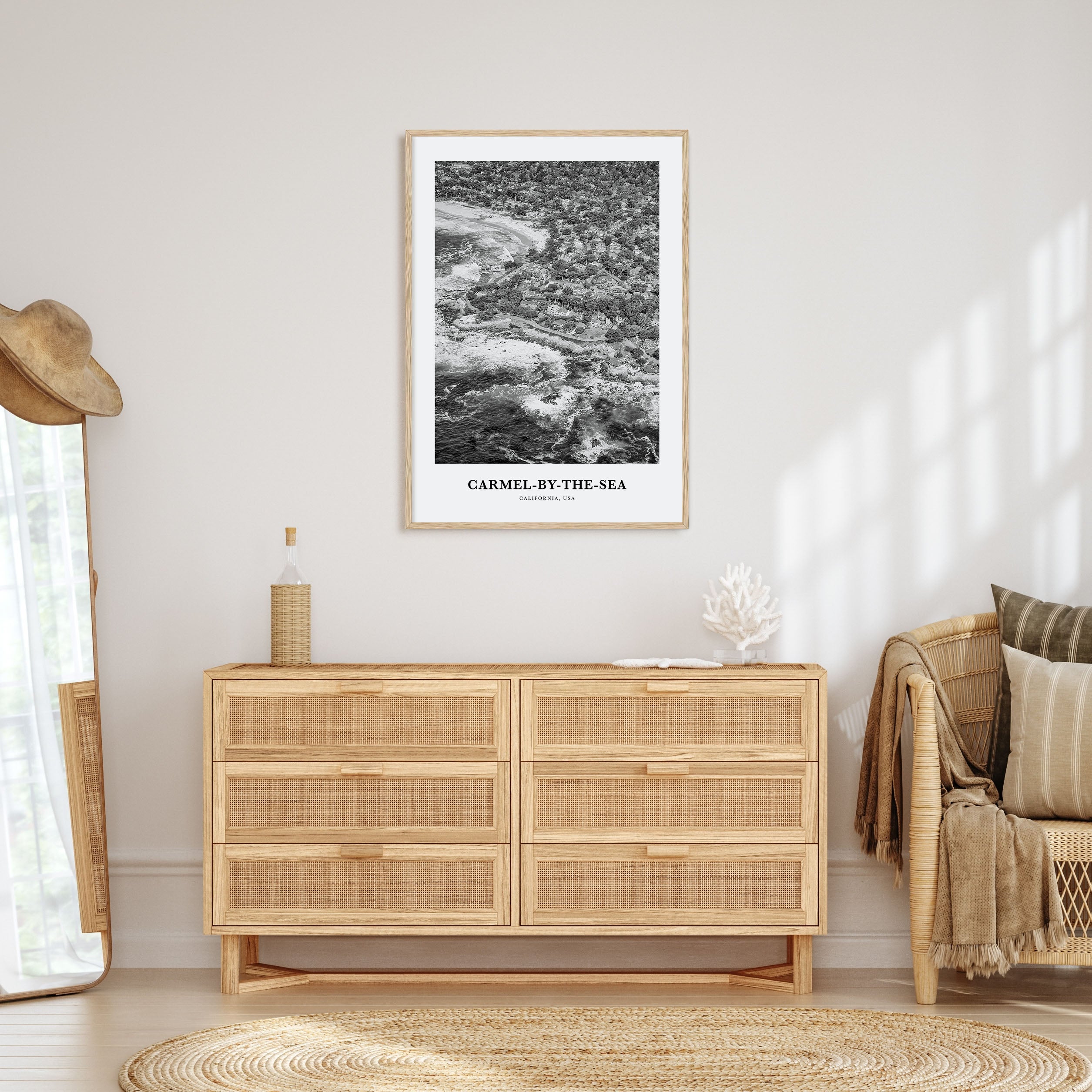 Carmel-by-the-Sea Portrait B&W Poster