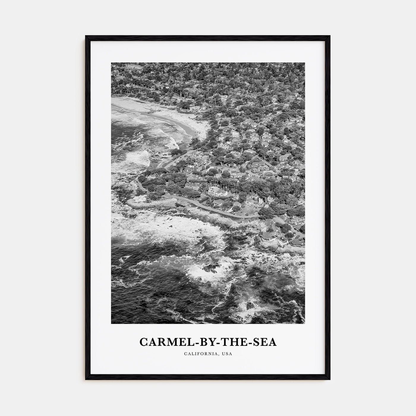 Carmel-by-the-Sea Portrait B&W Poster