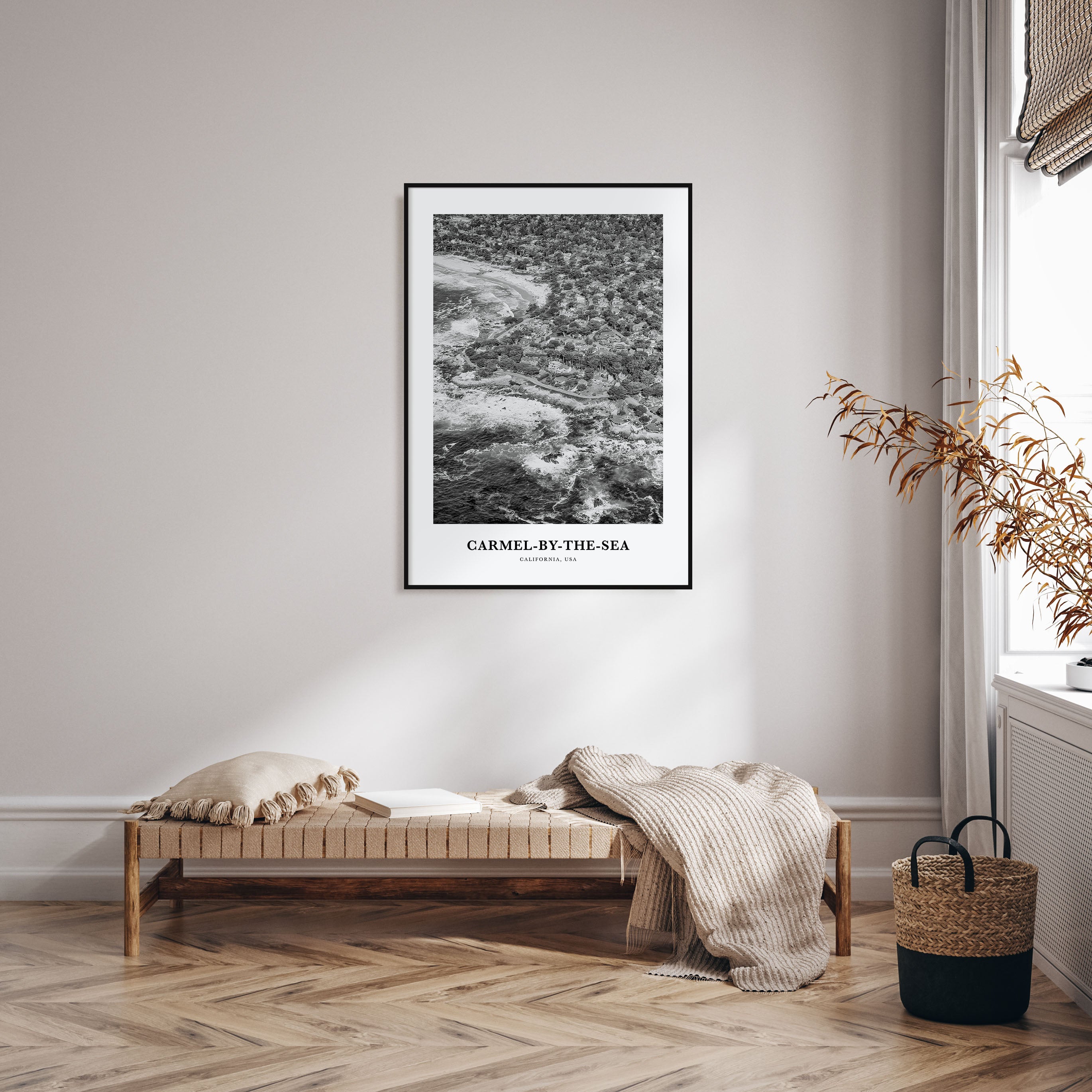 Carmel-by-the-Sea Portrait B&W Poster