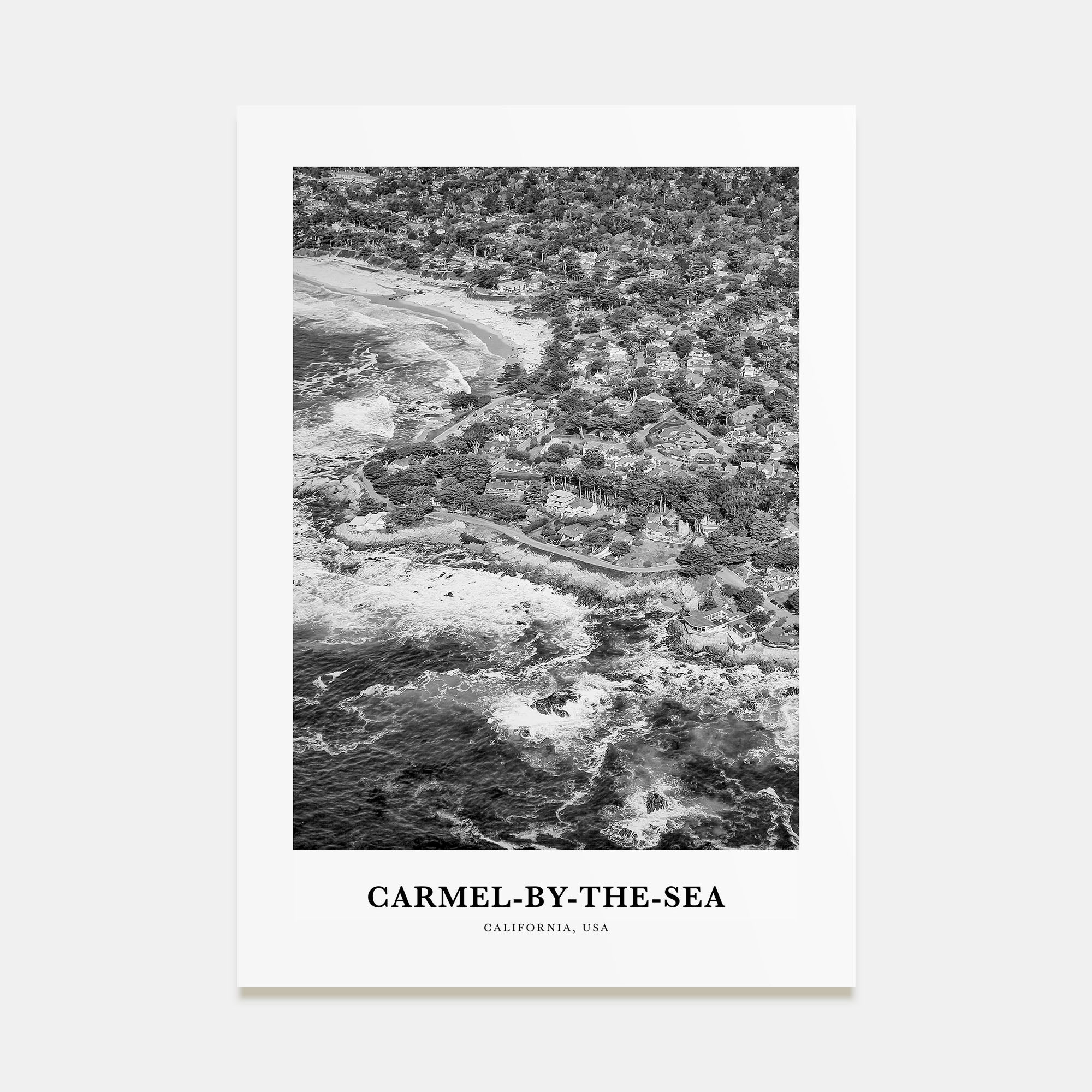 Carmel-by-the-Sea Portrait B&W Poster