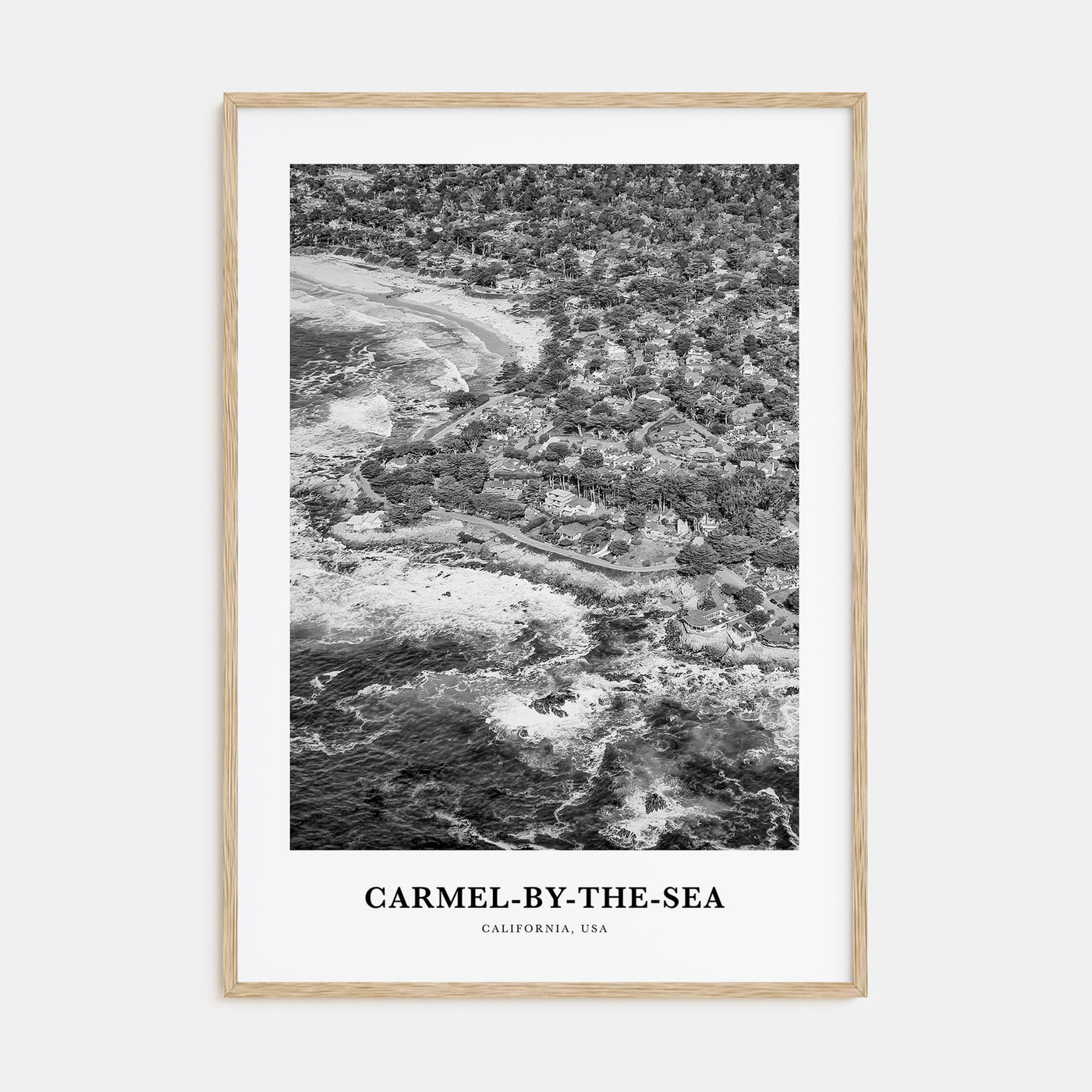 Carmel-by-the-Sea Portrait B&W Poster