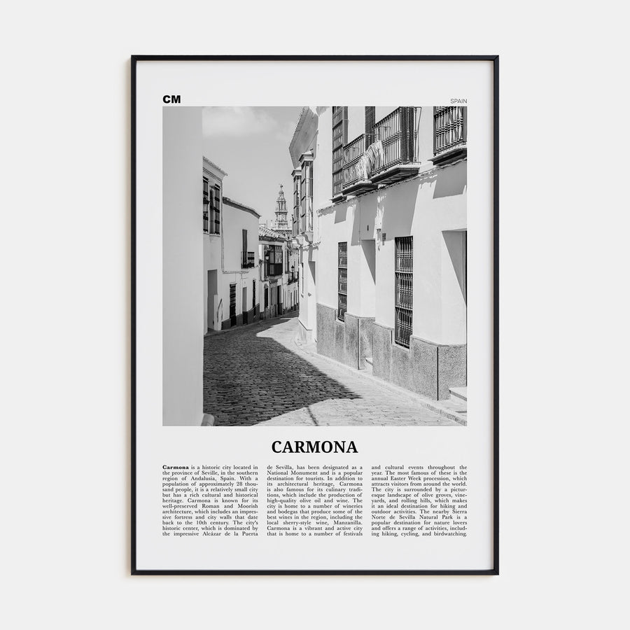 Carmona Travel B&W Poster