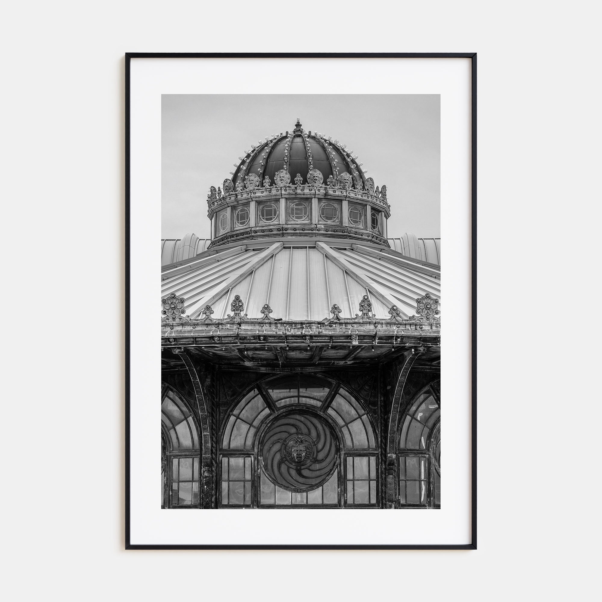 Carousel House Photo B&W Poster