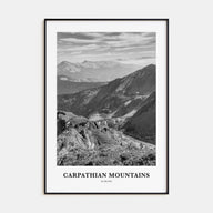 Carpathian Mountains Portrait B&W Poster