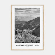 Carpathian Mountains Portrait B&W Poster
