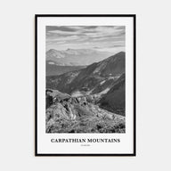 Carpathian Mountains Portrait B&W Poster