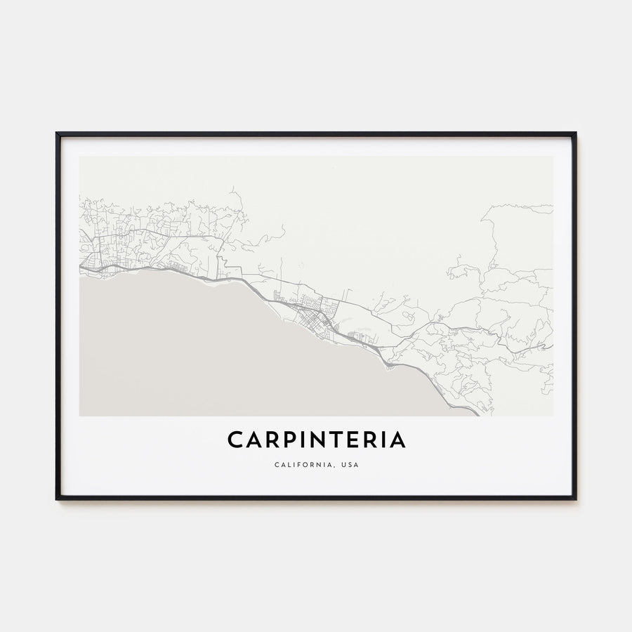 Carpinteria Map Landscape Poster