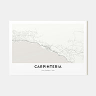 Carpinteria Map Landscape Poster