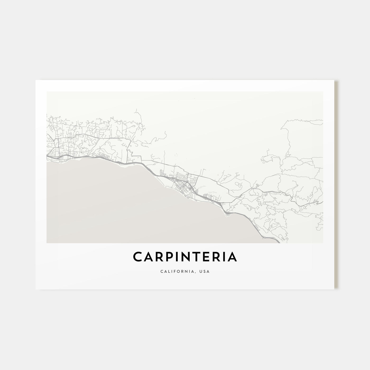 Carpinteria Map Landscape Poster