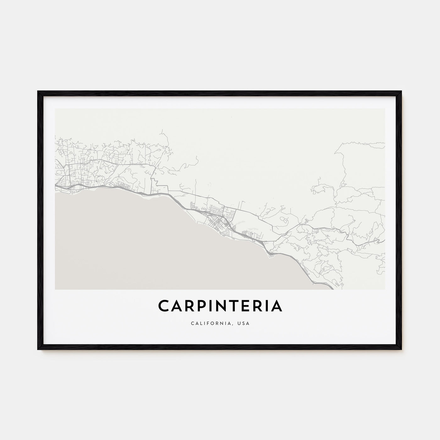 Carpinteria Map Landscape Poster
