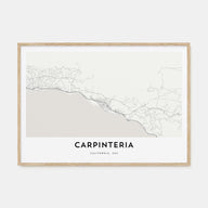Carpinteria Map Landscape Poster