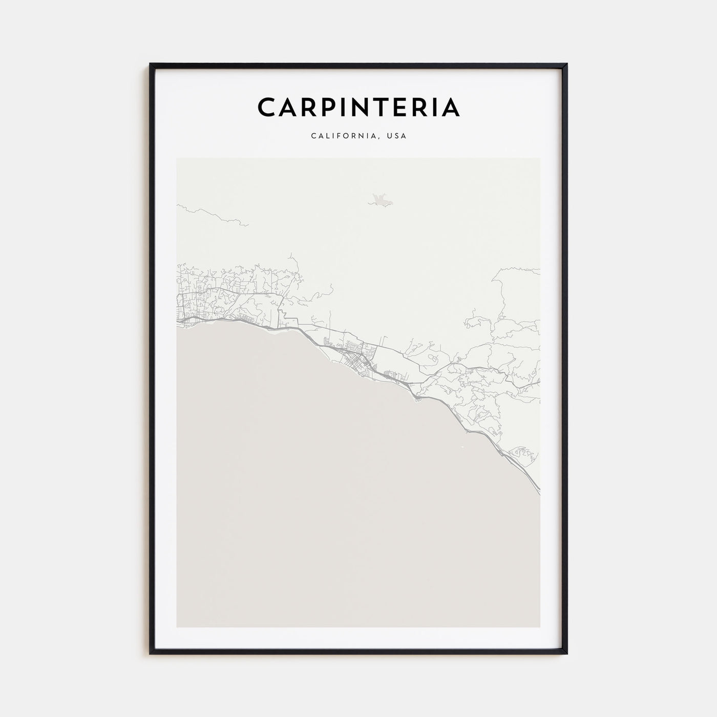 Carpinteria Map Portrait Poster