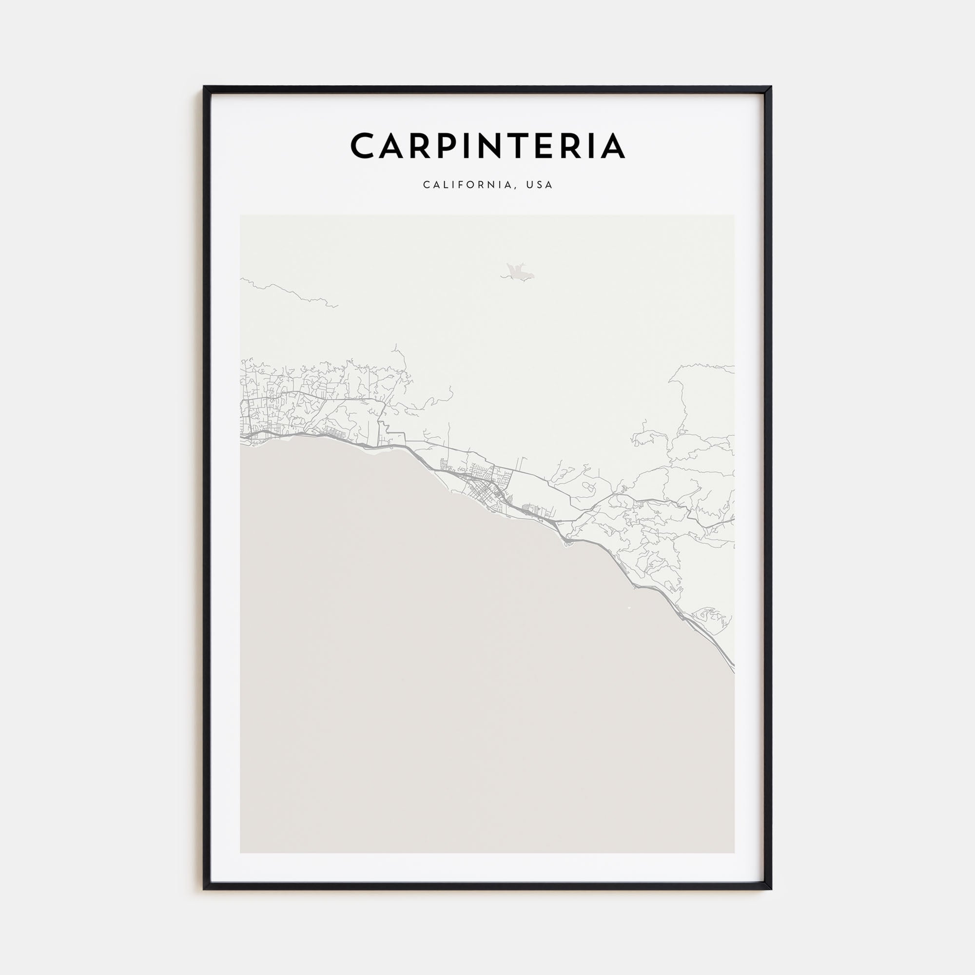 Carpinteria Map Portrait Poster