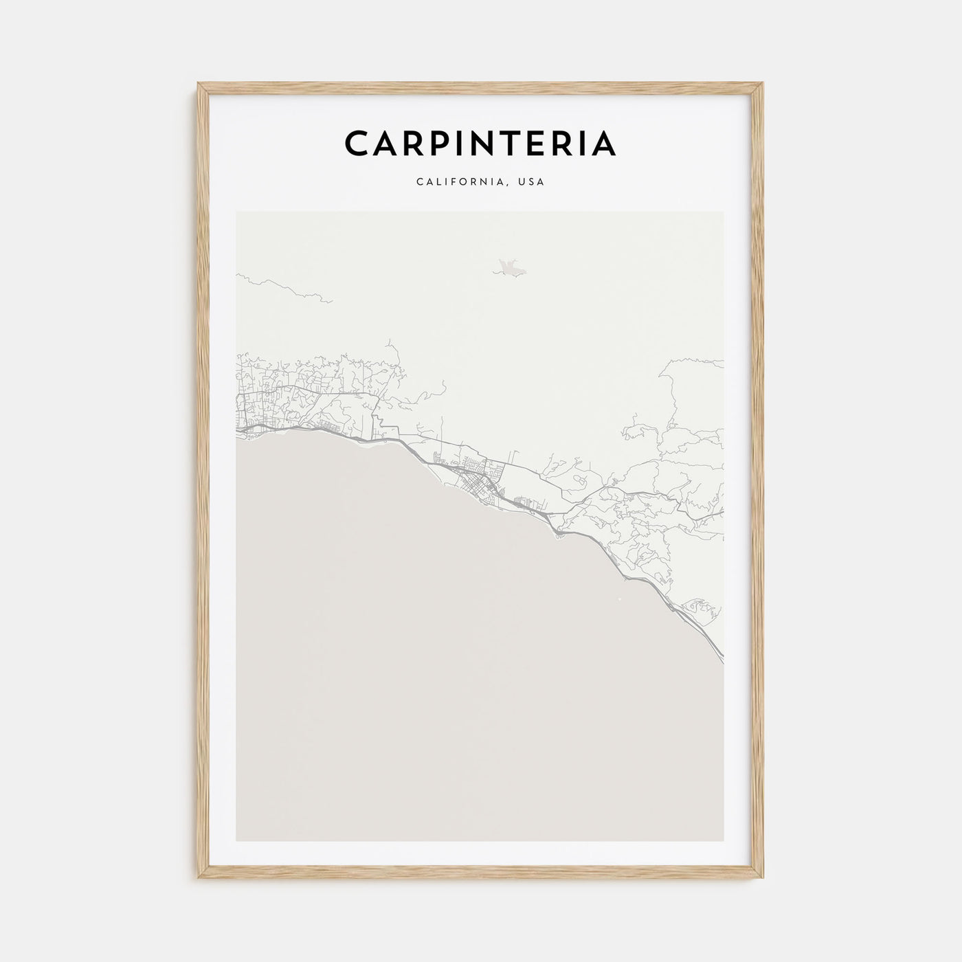 Carpinteria Map Portrait Poster