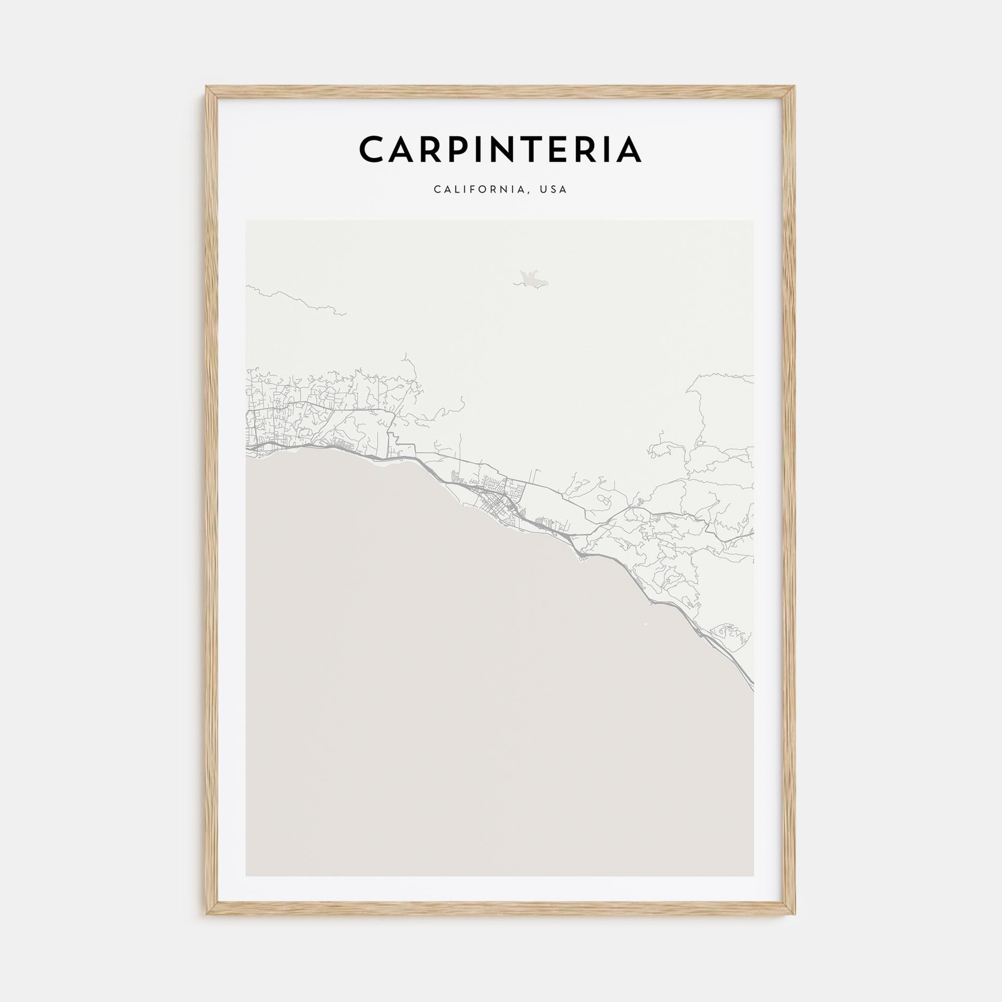 Carpinteria Map Portrait Poster