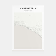 Carpinteria Map Portrait Poster