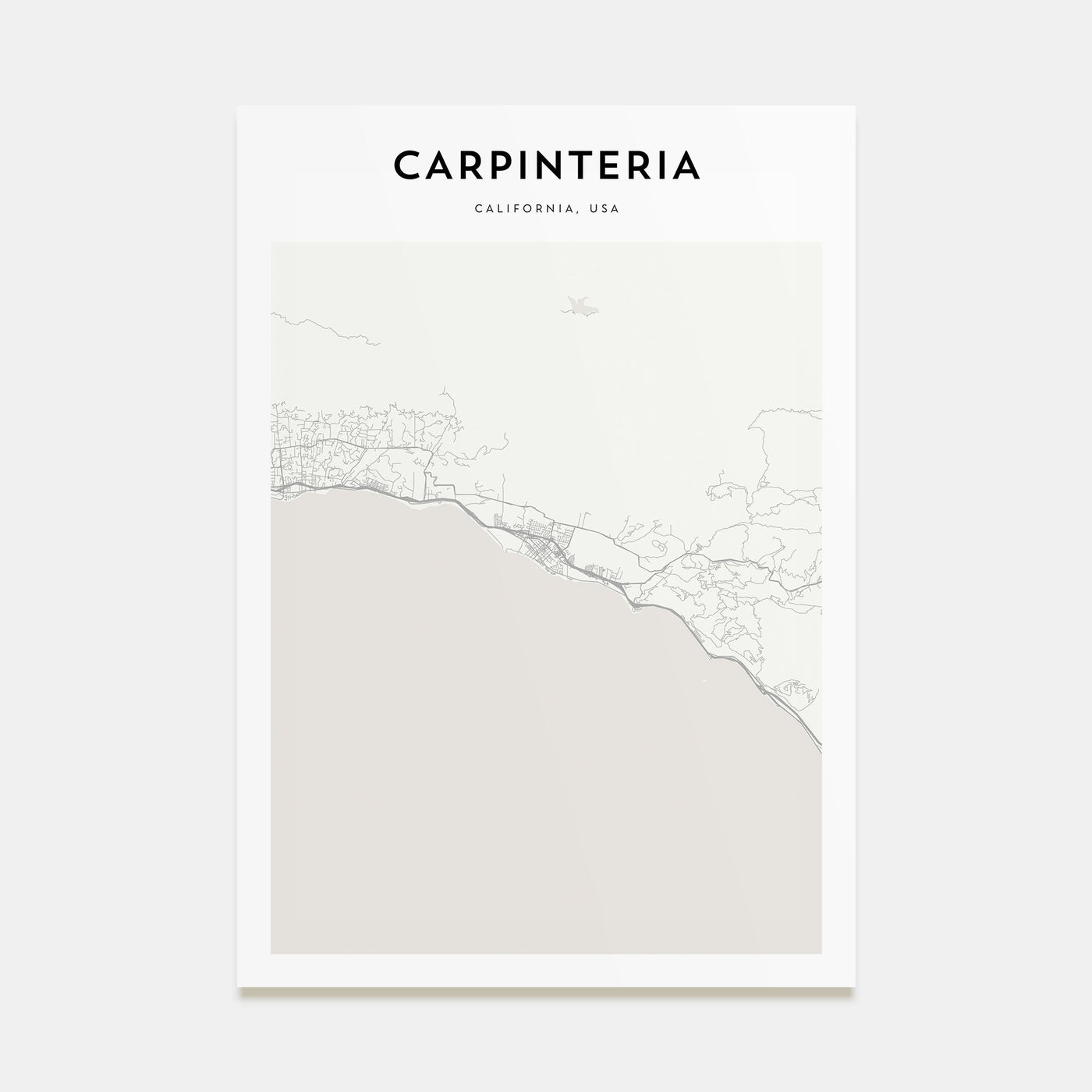 Carpinteria Map Portrait Poster